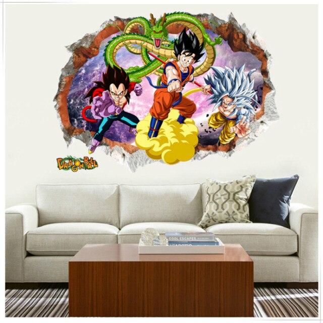 Vinilo decorativo Dragon Ball Goku y Vegeta SSJ4