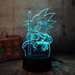 Lámpara LED 3D Dragon Ball Goku Palo Mágico